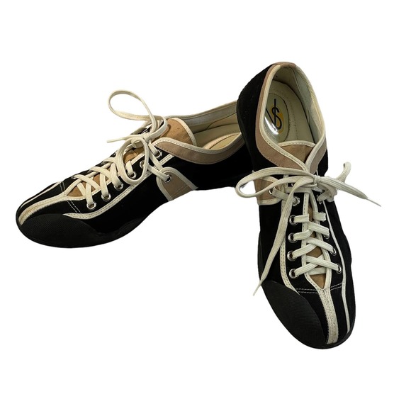 Victoria's Secret Shoes - Victoria's Secret Black and Beige Sneakers Swank 7.5